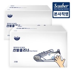 부드러운 신발클리너 클리닝티슈 개별포장 25매 2개 총 50매