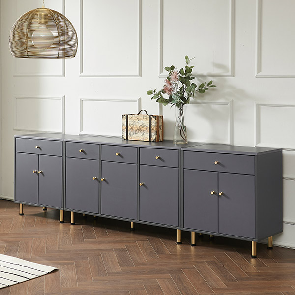 파로마 이즈 밀크 수납형 거실장 세트 2350_이미지