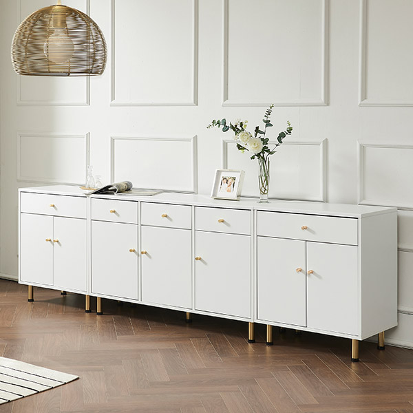 파로마 이즈 밀크 수납형 거실장 세트 2350_이미지