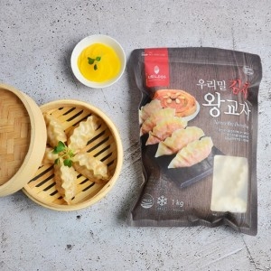우리밀 김치왕교자 1kg 35g 28개 내외
