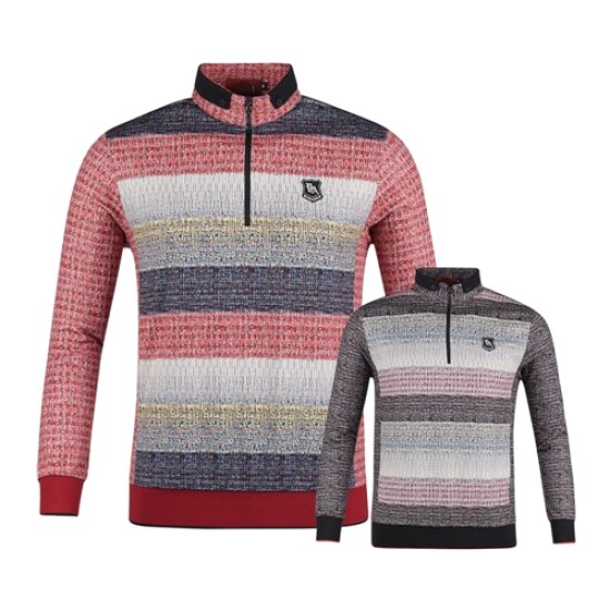 럭스골프 야마구찌 프리미엄 반집업 긴팔 골프셔츠 YG2A418