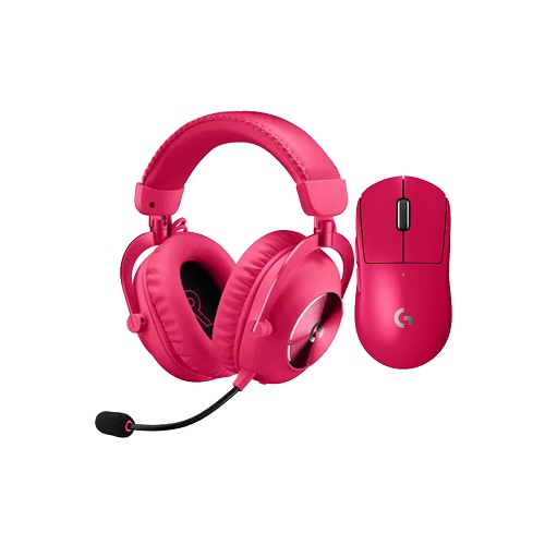 로지텍 G PRO X SUPERLIGHT 2 + PRO X 2 무선 마우스 헤드셋 세트 (핑크)_이미지