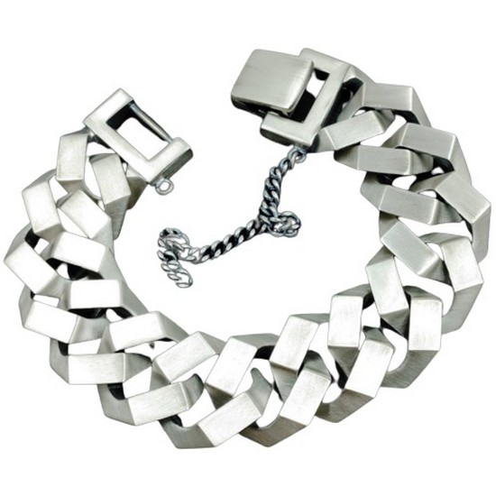 바로크쥬얼리 925실버 팔각체인 무광유화 남자은팔찌 33D