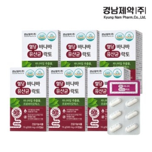 경남제약 혈당 바나바 유산균 락토 500mg 30캡슐 (6개)