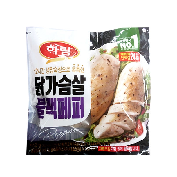 하림 닭가슴살 블랙페퍼 510g (2개)_이미지