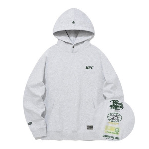 UFC 유에프씨 코엑스몰 30주년 체인징 더 게임 릴렉스 핏 후드 티셔츠 멜란지그레이 U2HDU2106M1_이미지