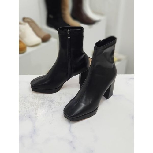 한슈 세이브존09 가보시 절개 스판 여성 앵클 부츠 9cm HS45805