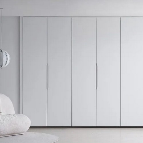 솔리에 클라우드 화이트 무몰딩 투도어 양문형 붙박이장 (270cm)_이미지