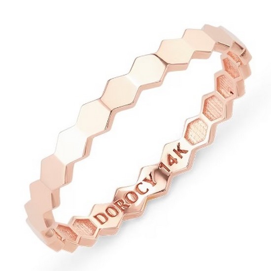 도로시 14K 심플 헥사 반지
