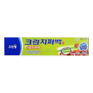 크린랲 크린 이중지퍼백 30x35cm (특대) 15매 (3개(45매))
