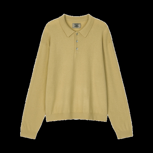 ������ Noun Essential Collar Knit Mustard ��� ī�� ��Ʈ �ӽ�Ÿ�� 893080