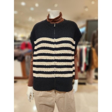 트리아나 스트라이프 투웨이 집업 니트 베스트 AJ3VA07_이미지