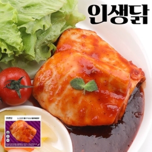 푸드원 인생닭 소스담은 통 닭가슴살 불닭볶음맛 130g 10팩