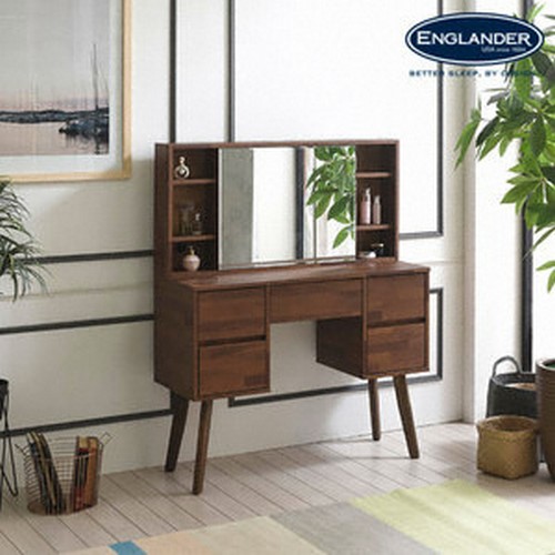 잉글랜더 앤티카 멀바우 수납 화장대 1000 (거울포함)_이미지