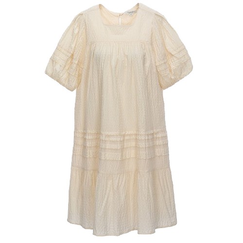 써스데이아일랜드 스퀘어넥 핀턱 원피스 T224MOP232W_이미지