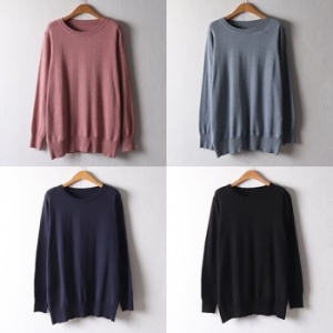 나야홍 위쉬몰 EB 라운드홀가시보리니트 D004H510 빅사이즈_이미지