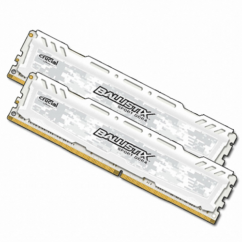 마이크론 Crucial Ballistix DDR4-2400 CL16 Sports WHITE 패키지 (4GB(4Gx2))