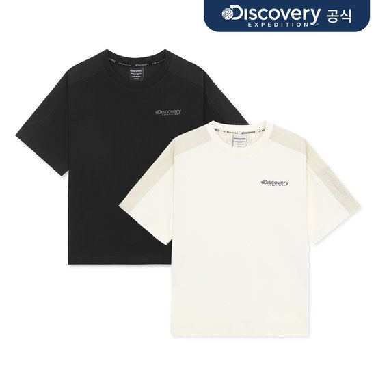 디스커버리 키즈 프레시벤트 사이드라인 하이브리드 반팔티셔츠 2종 DKRS81053-SET