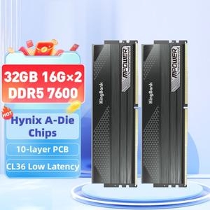 ���̺귣�� �н� KingBank DDR5 16GB 16gbx2 7600MHz MPOWER CL36 ����ũž �޸� 288 �� PMIC EC..