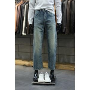  빠니깔레 연청블루스티치 와이드핏 소프트데님팬츠 m-gjean51bl