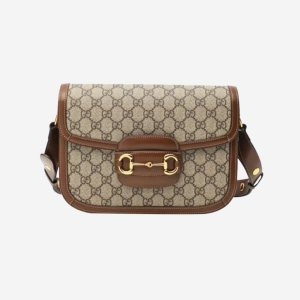  구찌 홀스빗 1955 숄더백 베이지 에보니 Horsebit Shoulder Bag Beige Ebony 602204-92TCG
