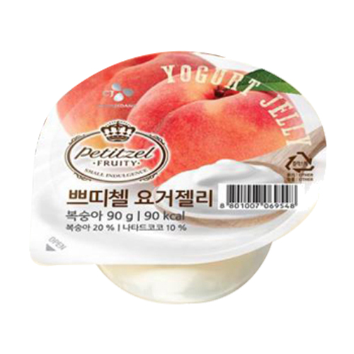 CJ제일제당 쁘띠첼 요거젤리 복숭아 90g (4개)_이미지
