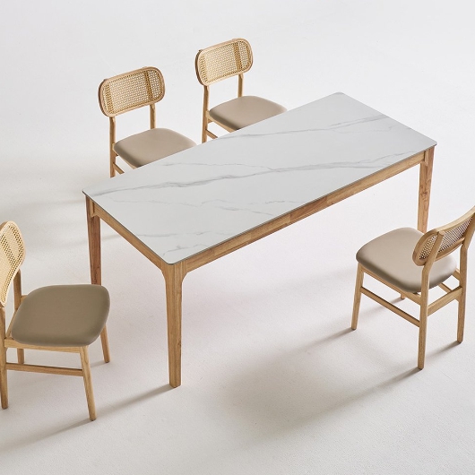 조이 모던M 세이프티 세라믹 원목 식탁 1800