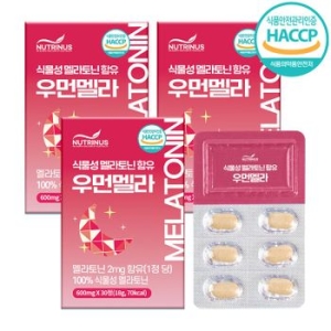 뉴트리너스 식물성 멜라토닌 함유 우먼멜라 600mg 30정 (3개)_이미지