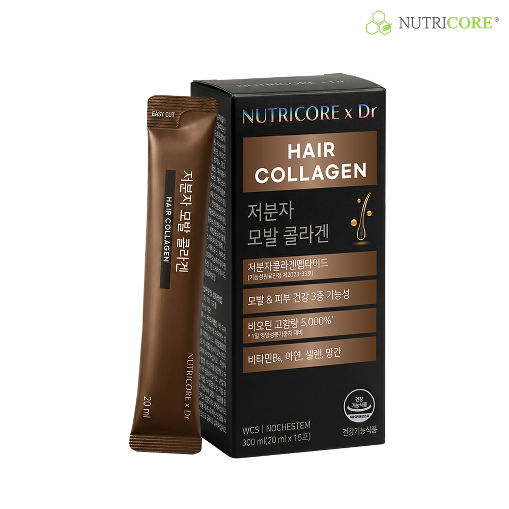  뉴트리코어 Dr 저분자 모발 콜라겐 20ml 15포 [1개]