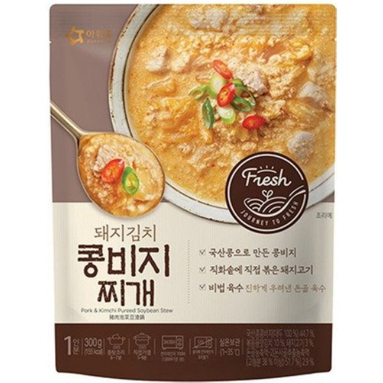 아워홈 돼지김치 콩비지찌개 300g (5개)_이미지