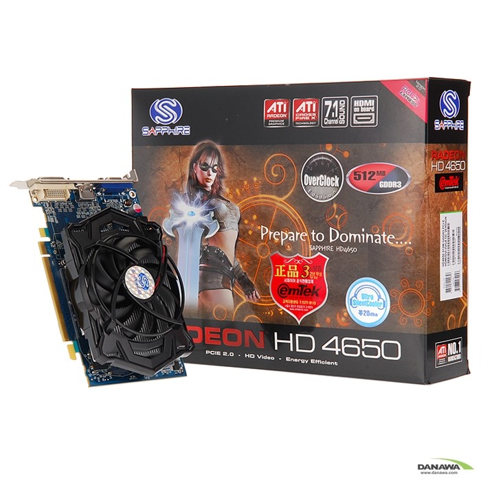 SAPPHIRE 라데온 HD 4650 O.C HDMI D3 512MB 이엠텍_이미지