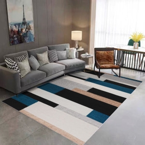 브린치 BR-9053 북유럽 패턴 카페트 거실 러그 대형 특대형 극세사 침실 논슬립 반려동물 매트 발매트 증정_이미지