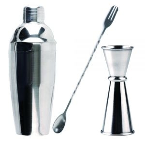 커빙 칵테일 쉐이커 500ml + 바스푼 대 + 라인지거 대 혼합색상 1세트_이미지