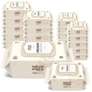 아보브네이처 네츄럴오가닉 프리미엄 엠보싱 물티슈 스마트 캡형 80매 + 캡형 30매 (캡10팩,캡12팩)