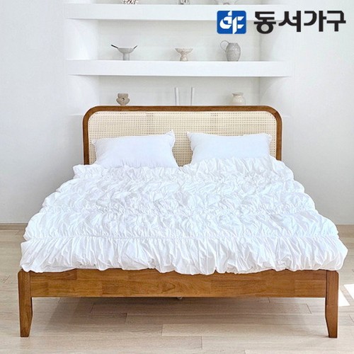 동서가구 홈즈 에르 라탄 원목 호텔형 침대 SS (매트별도)