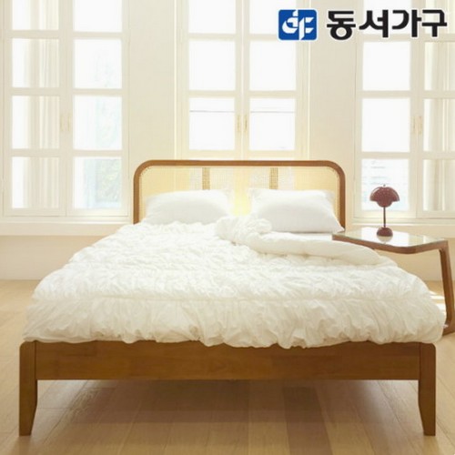 동서가구 홈즈 에르 라탄 원목 호텔형 침대 SS (매트별도)_이미지