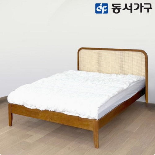 동서가구 홈즈 에르 라탄 원목 호텔형 침대 SS (매트별도)_이미지
