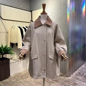 Ab.f.z 코듀로이 배색 포켓 트렌치 코트 AOZ5QR06G