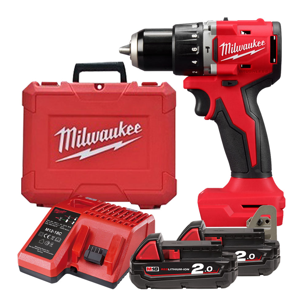 밀워키 M18 BLPDRC (2.0Ah, 배터리 2개)_이미지