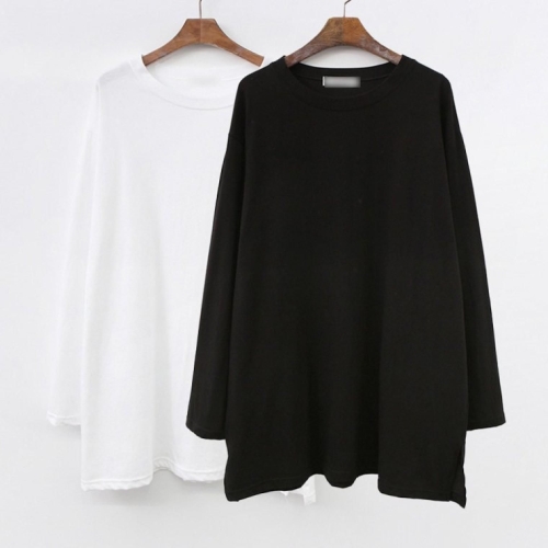 에이치플러스몰 여성쇼핑몰91L308 무지긴팔오버핏데일리티 NO 면원피스