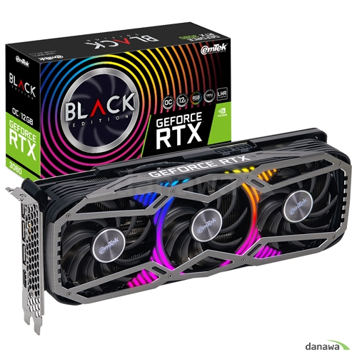 이엠텍 지포스 RTX 3080 BLACK EDITION OC D6X 12GB LHR_이미지