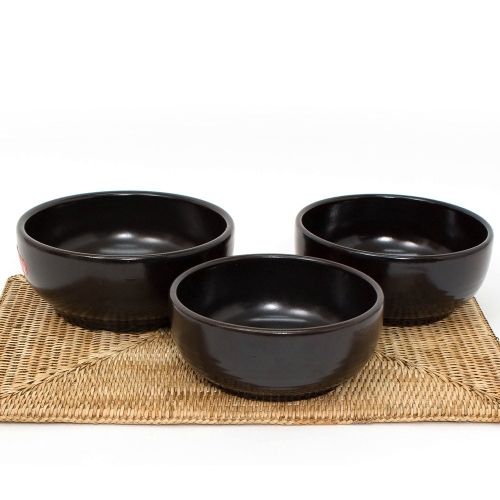 경산세라믹 초강도 내열 비빔기 중.대.특대 바이오뚝배기 업소용 내열도자기 찌개솥 뚝빼기 비빔밥 뚝배기도매 중 1개_이미지