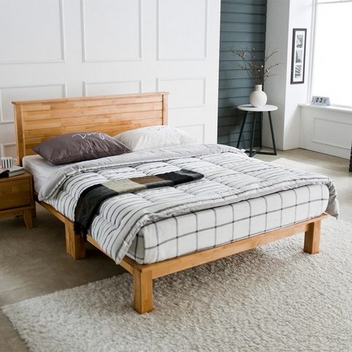 인우드 란스 다리형 엘다 원목 침대 S (매트별도)