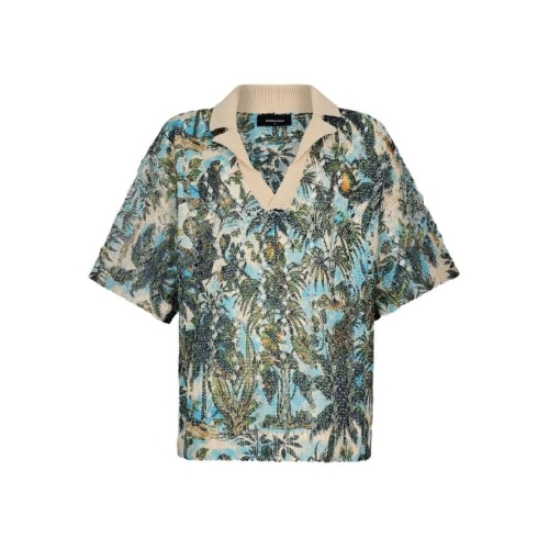 디스퀘어드2 몽키 비즈니스 프린트 탑 S74HA1624D13187 T