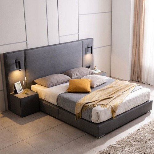 삼익가구 헤이븐 높은헤드 저상형 호텔 LED침대 K+협탁2개 (라텍스7존독립)_이미지