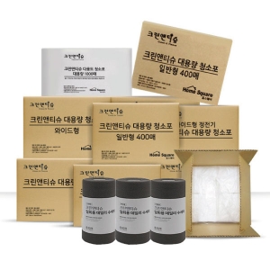 크린앤티슈 대용량 청소포 정전기 물걸레 일반형 와이드형 밀대 수세미_이미지