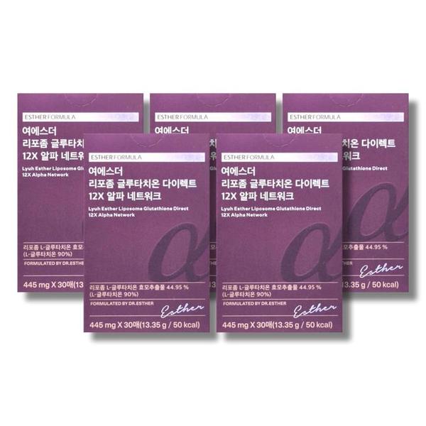 에스더포뮬러 여에스더 리포좀 글루타치온 다이렉트 12X 알파 네트워크 30매 (5개)_이미지