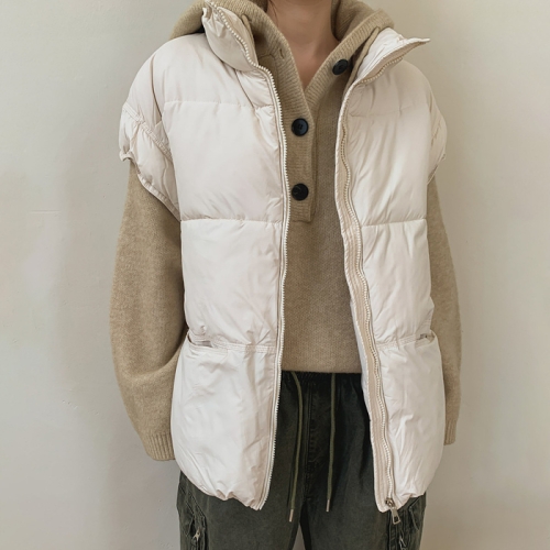 올리비에스클로젯 오버핏 웰론 패딩 조끼_O2510PV001C