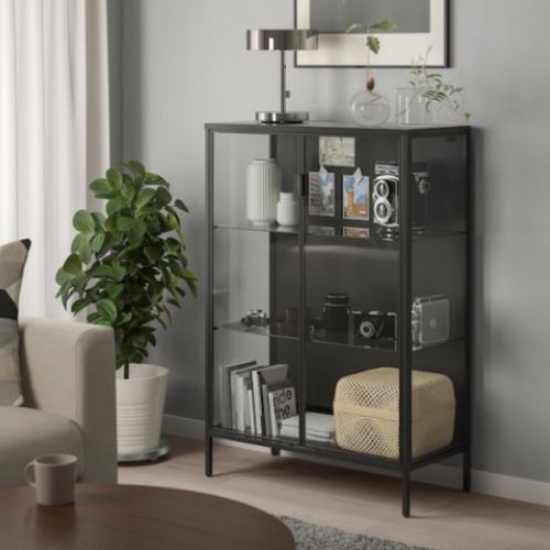 이케아  RUDSTA 유리도어 수납장