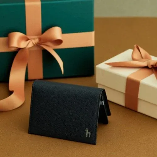 네이비 가죽 라인배색 카드지갑HJHO5F602N3